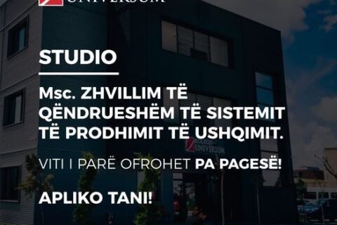 Fillo vitin e parë FALAS në MASTER në Zhvillimin e Qëndrueshëm i Sistemit të Prodhimit të Ushqimit