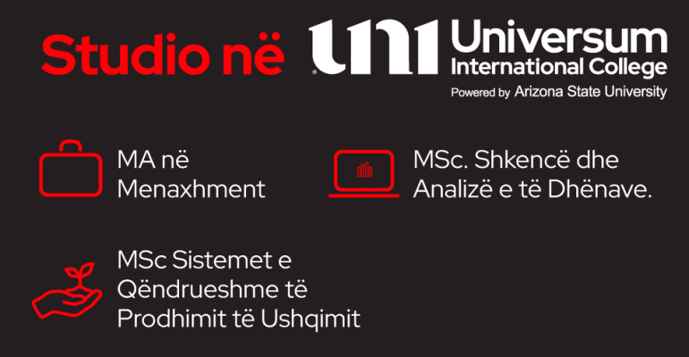 Hapet Konkursi për studime Master në UNI - Universum International College - Powered By Arizona State University